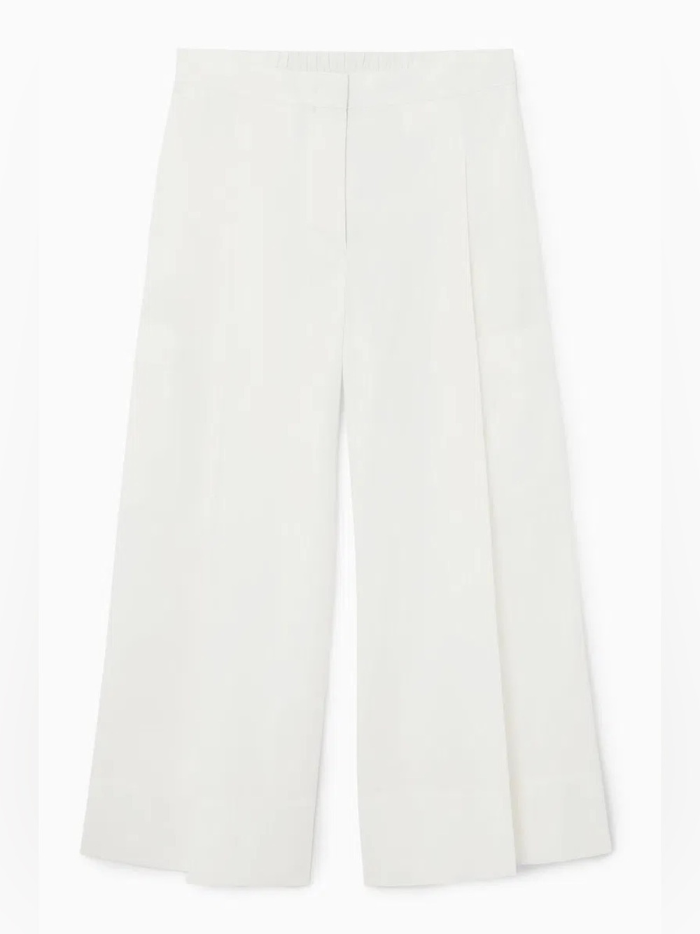 COS Elasticized Pleated Culottes White Cotton - Picture 5 of 17
